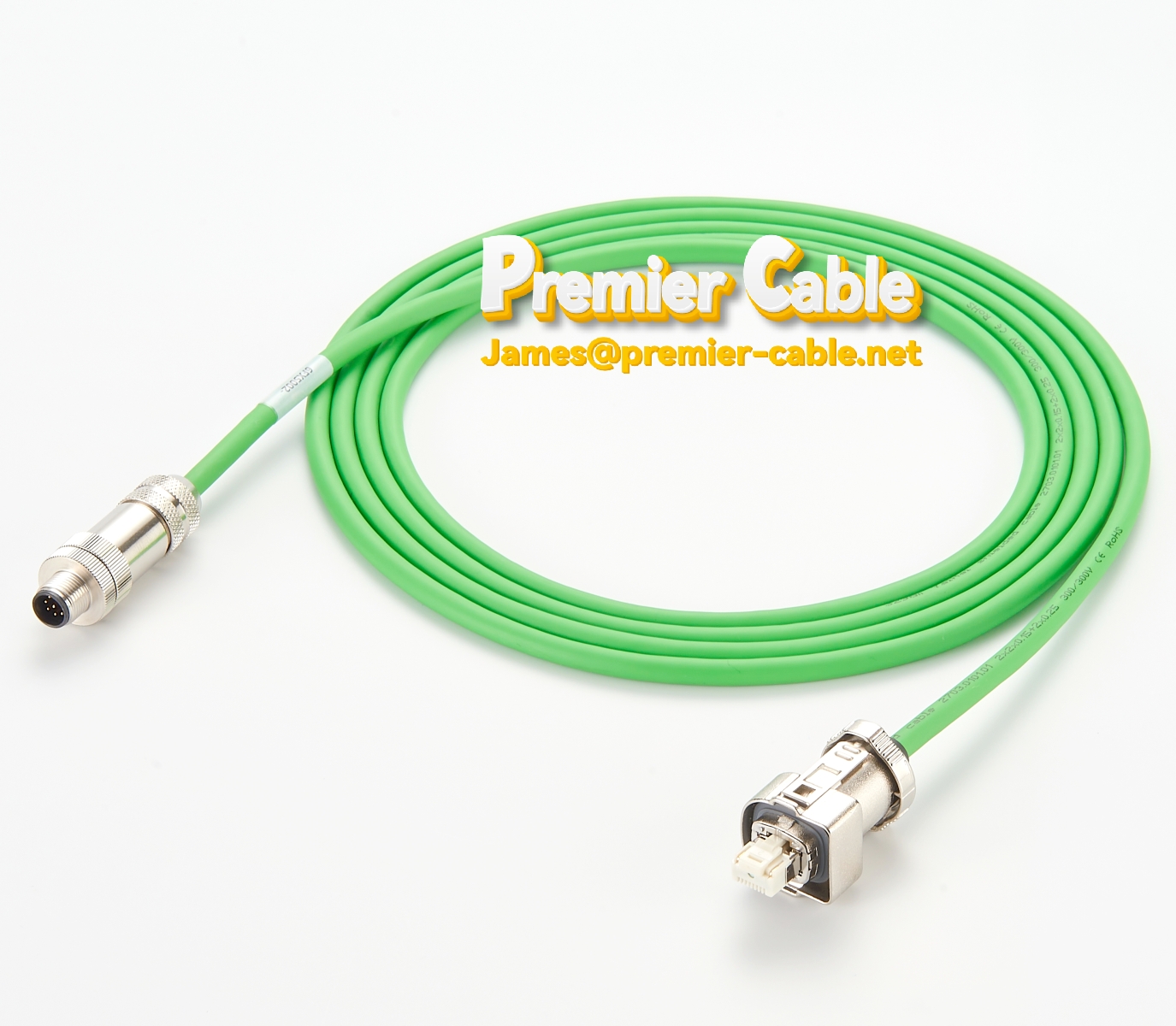 DRIVE-CLiQ Signal cable pre-assembled with RJ45 M12 