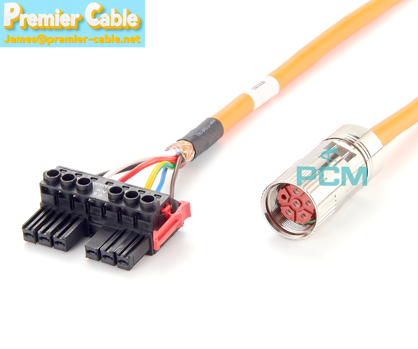 M23 Power Connector Servo Power Cable 6 Pin 