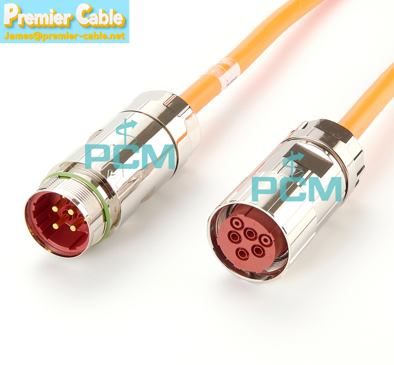 M40 plug Motor extension cable 4 mm² drag-chain high flex