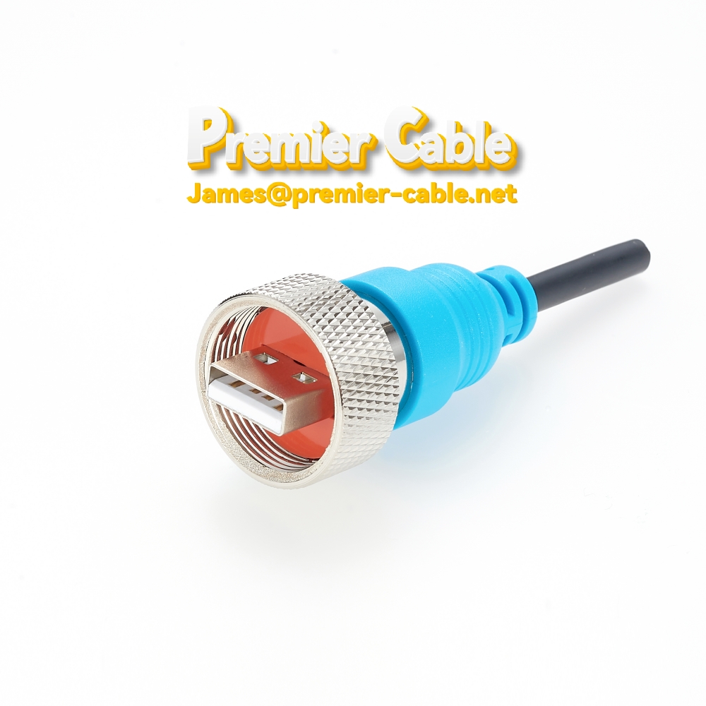 Premier Cable Waterproof USB-A Metal Cable Assemblies
