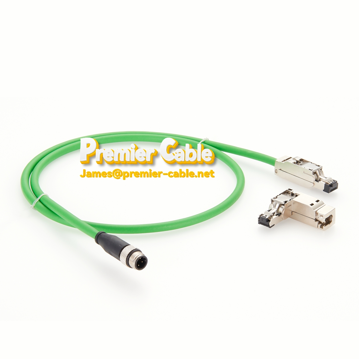 Industrial Ethernet M12 4 Pin D-Code RJ45 Profinet Network Cable 