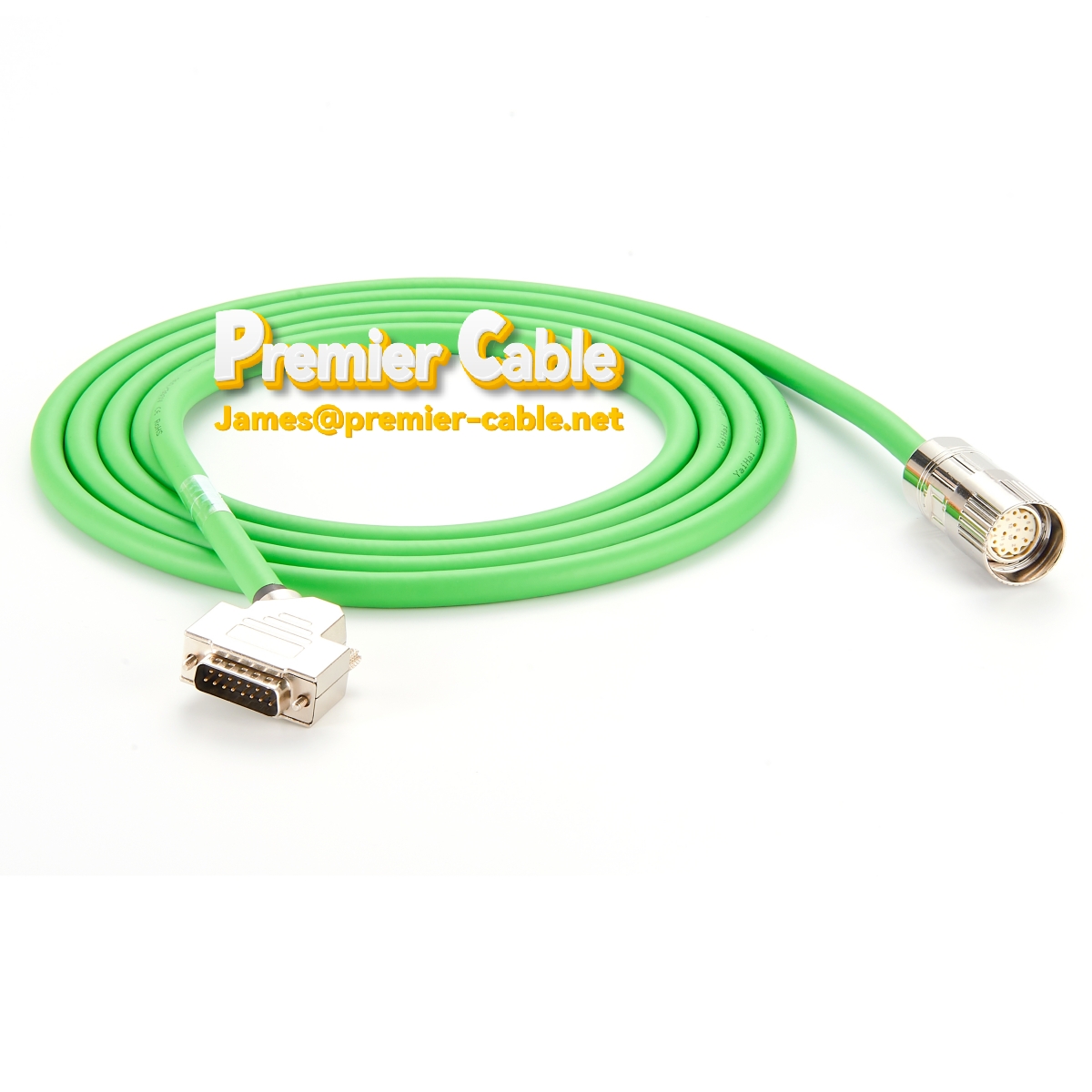 M23 12 Pin to DB15 Encoder cable pre-assembled type