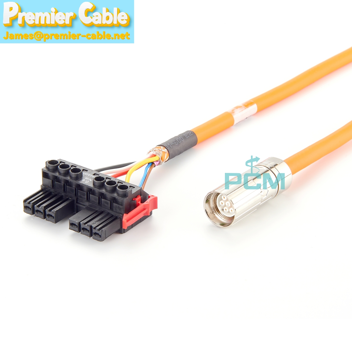 M17 Connector 6+PE Servo Motor Power Cable  