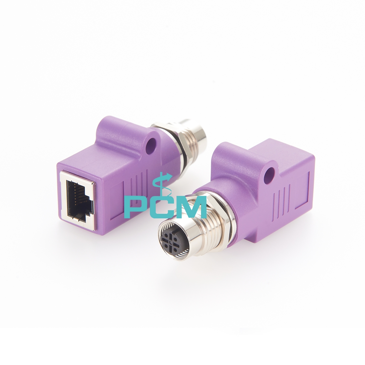 Industrial Ethernet Adaptor M12 Female to RJ45 Jack D-Coding  