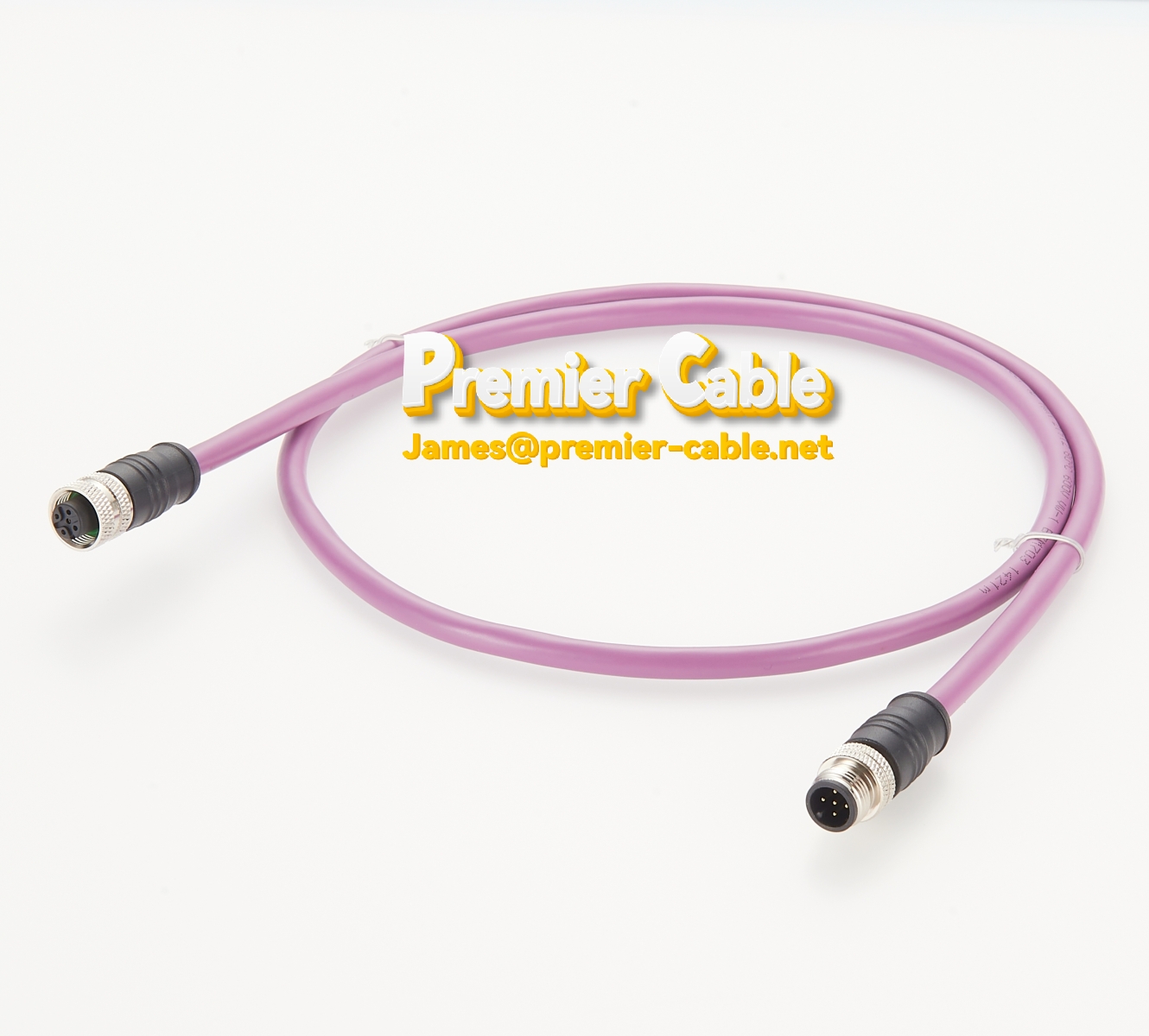 Robust pre-assembled DeviceNet M12 A-coded Cable