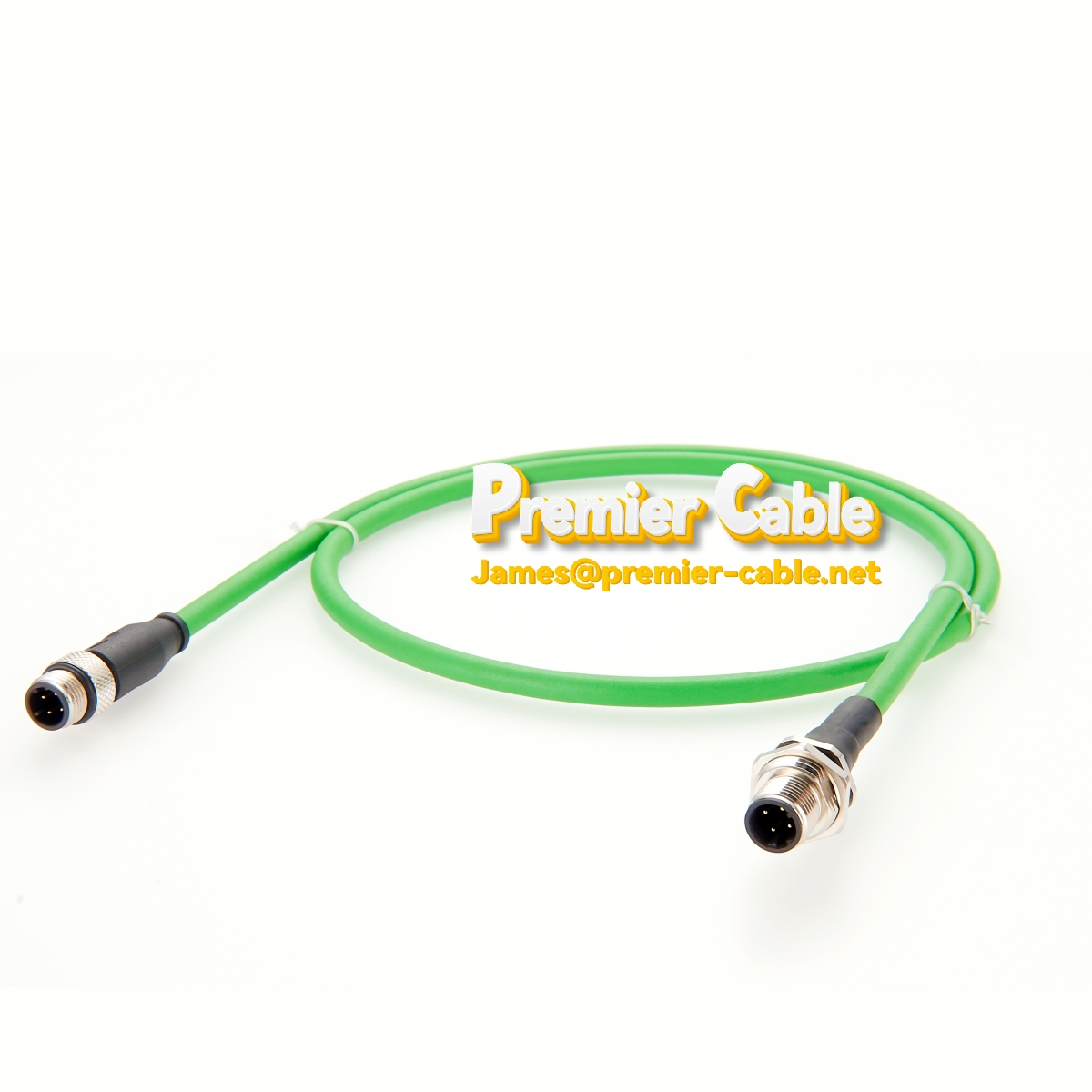 Patchcords and Cable RJ45 to M12 flange Circular Connector Profinet 