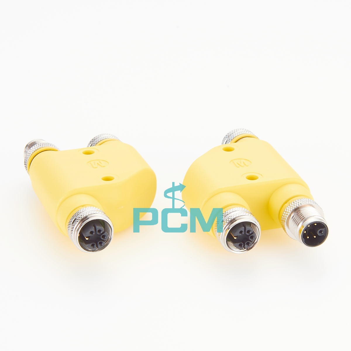 M12 Power Cable M-code 2-Way Splitter h-junction