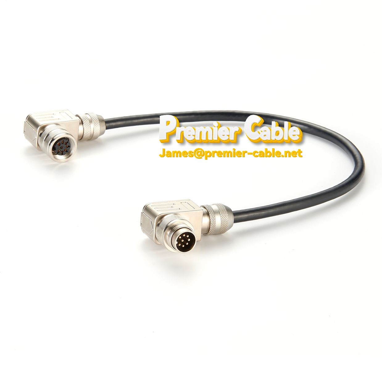 RET AISG Cable Assembly Male Right Angle to Female Right Angle 