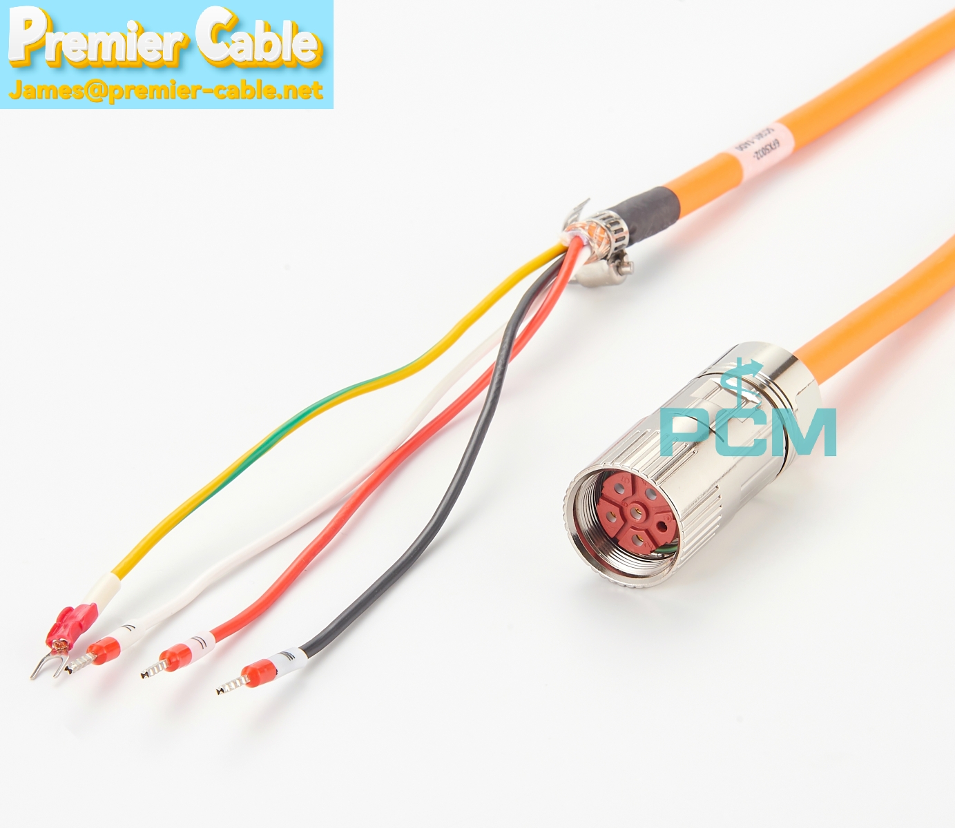 Power cable with M23 Connector 6 Pin to open end 